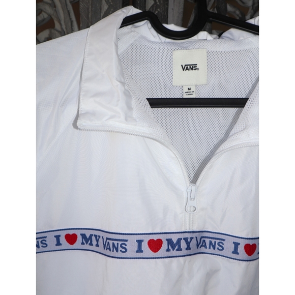 Vans My Vans Anorak White Women's Half Zip Jacket Size M - Picture 4 of 5